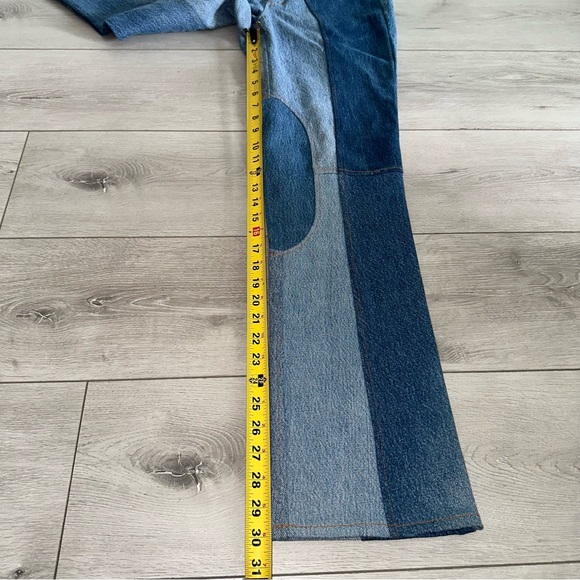NWT EB Denim Kendall Two Tone Blue Denim Riding Jeans Women's Small Colorblock - Picture 5 of 7
